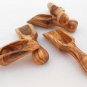 Olive Wood Small Salt Scoop Set of 5, Wooden Measuring Coffee Scoop Set