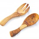 Handmade Olive Wood salad servers, Salad serving set,Wedding Gift
