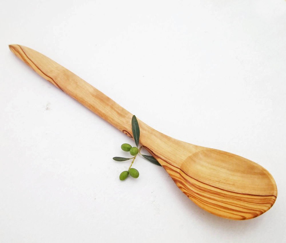 Handmade Olive Wood long spoon / Olive Wood spoon with long handle 13.8"
