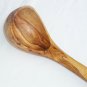 Engraved Olive Wood Ladle - Medium / Wooden Handcrafted Soup Ladle Spoon Utensil