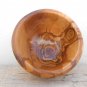 Handcrafted Wooden Bowl 4-inch Diameter, Hand carved Olive Wood rounded Rustic B