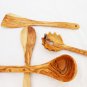 Wooden Utensil set : 1 Spoon, 1 Spatula, 1 Ladle and 1 Spaghetti Pasta