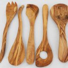 Wooden Kitchen Utensil Set, Olive Wood Cooking Utensils Set, Mom Gift