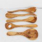 Wooden Kitchen Utensil Set, Olive Wood Cooking Utensils Set, Mom Gift