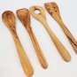 Olive Wood Utensil set medium :Spoon, Spatula, pierced spatula, Kitchen Gift Set