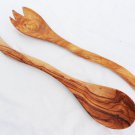 Engraved Wooden salad servers Spoons, Wood Salad serving mixing set, Kitchen Coo