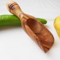 Olive Wood Small Salt Scoop / Wooden Measuring Scoop, Christmas Gift