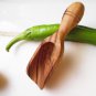 Olive Wood Small Salt Scoop / Wooden Measuring Scoop, Christmas Gift