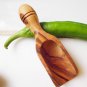 Olive Wood Small Salt Scoop / Wooden Measuring Scoop, Christmas Gift
