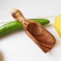 Olive Wood Small Salt Scoop / Wooden Measuring Scoop, Christmas Gift