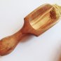 Engraved Olive Wood Salt Scoop / Wooden Measuring Scoop 4.7- inch / Coffee Spice