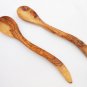 Engraved Olive Wood salad servers Spoons, Wooden Salad serving mixing cooking sp