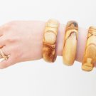 Wooden bracelet set / Olive Wood Bangles Set / Gift for Her / Girlfriend Gift /