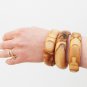 Wooden bracelet set / Olive Wood Bangles Set / Gift for Her / Girlfriend Gift /