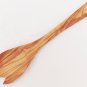 Olive Wood Spoon Fork Spork / Wooden Salad Serving Cooking Kitchen Utensil Spoon