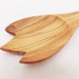 Olive Wood Spoon Fork Spork / Wooden Salad Serving Cooking Kitchen Utensil Spoon