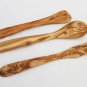 Engraved Olive Wood Olive Wood 12 Inch Utensil Set: 1spoon, 1 fork, 1 spatula, W