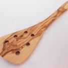 Engraved Wooden Pierced Spatula 12 inch,  Olive Wood long spatula, Kitchen Cooki