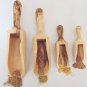 Olive Wood Spice Scoop Set / Wooden Measuring Coffee Sugar Salt Spoon Scoop