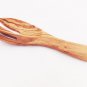 Olive Wood Salad Spoon Fork / Olive Wood Serving Spoon Fork Utensil 9-Inch long