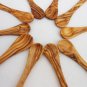 Olive Wood small coffee sugar tea spoon set, Set of 10 sugar salt coffee Spoons