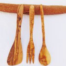 Medium Olive Wood Salad Serving Spoons Utensils Mixing Set /  12 Inch Kitchen Co