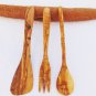 Medium Olive Wood Salad Serving Spoons Utensils Mixing Set /  12 Inch Kitchen Co