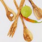 Olive Wood Utensils 12 inches:  1 Fork, 1 Sauce Spoon with hole, 1 rounded spoon