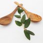 Engraved Olive Wood small coffee sugar spoon set, Set of 2 sugar salt coffee spo
