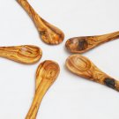 Olive Wood Olive Wood small coffee sugar spoon set, Set of 5 sugar salt coffee s
