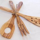 Wooden cooking kitchen Utensils 12 inch / Set of 3 Cooking Tools from olive wood