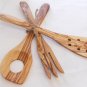 Wooden cooking kitchen Utensils 12 inch / Set of 3 Cooking Tools from olive wood