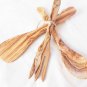 Engraved Wooden Kitchen Utensil set 12 Inch/  Olive Wood Spatula Spoon Fork / Co