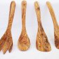 Olive Wood Medium Utensils: 1 Spatula, 1 pierced Spatula, 1 Spoon, 1 Spatula