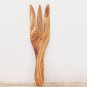 Olive Wood Fork Spoon 9 Inch / Wood Salad Cooking Kitchen Utensil Spoon