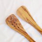 Spatula set, Wooden pierced spatula , Wooden long spatulas, Mom gift