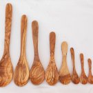 Olive Wood Spoon Set / A Set of 8 Wooden spoons / Kitchen Cooking Serving Spoons