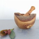 Spice Grinder from Olive Wood 4.4 inches with Natural Edges, Exotic Rustic Wood Spice Grinder from Olive Wood 4.4 inches with Natural Edges, Exotic Rustic Wood