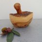 Spice Herb grinder from Olive Wood 5.2 inches with Natural Edges, Exotic Rustic