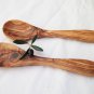 Wooden small Utensil set : 1 Spoon, 1 Spork / Wooden Cooking spoon set