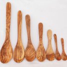 Engraved Wooden Spoon Set / Set of 7 Olive Wood Spoons / Kitchen Cooking Serving Engraved Wooden Spoon Set / Set of 7 Olive Wood Spoons / Kitchen Cooking Serving