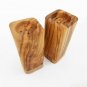 Olive Wood Salt & Pepper Cellar Mill Shakers / Rustic Wooden Salt Pepper Set