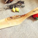 Personalized Olive Wood Cake Baking Spatula, Wooden Pastry Spatula, Olive Wood P Personalized Olive Wood Cake Baking Spatula, Wooden Pastry Spatula, Olive Wood P