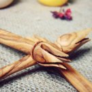 Wooden Olive Picks Forks Set, Pickles Olives Picking Forks Spoons