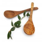 Olive Wood small coffee sugar spoon set, Set of 2 sugar salt coffee spoons