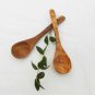 Olive Wood small coffee sugar spoon set, Set of 2 sugar salt coffee spoons