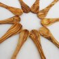 Olive Wood Olive Wood small coffee sugar tea spoon set, Set of 10 sugar salt cof