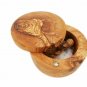 Olive Wood Salt Keeper With Small Scoop, Wooden Spice Keeper Box, Sugar Pot , Sa