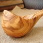 Special Pierced Olive Wood Ladle, 10.5-Inch Hand-carved Wooden Soup Serving Cook