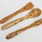 Olive Wood Olive Wood 12 Inch Utensil Set: 1spoon, 1 fork, 1 spatula